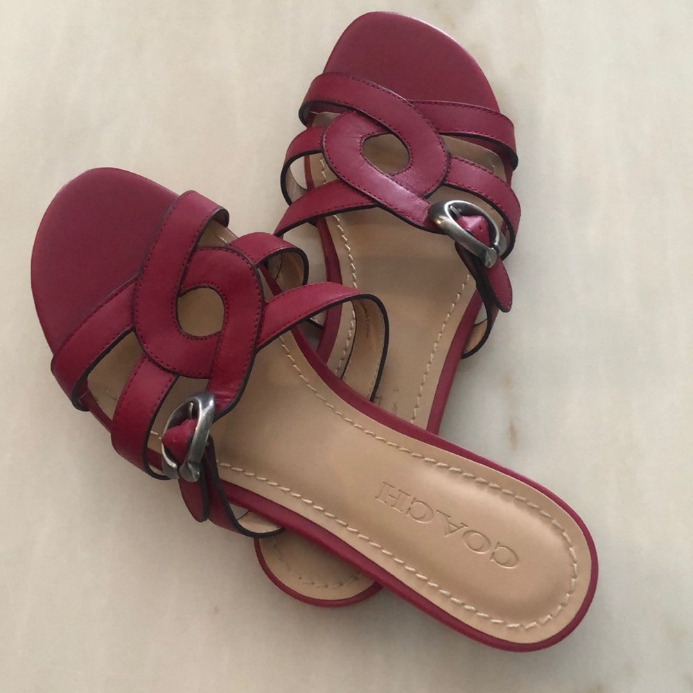Coach leather slides size 8